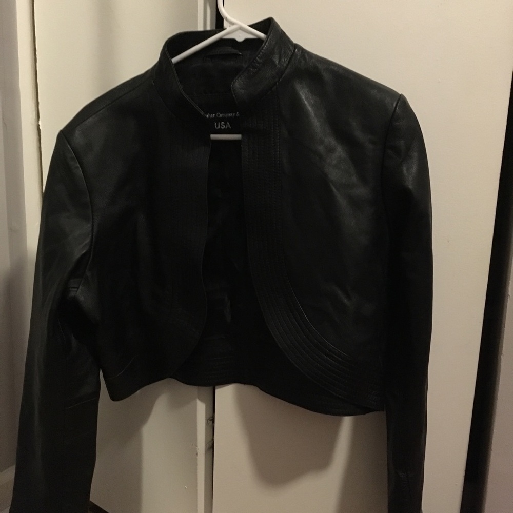 NWOT leather half jacket